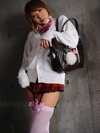 Cute Rui Hazuki poses in hot skirt Cute Rui Hazuki poses in hot skirt