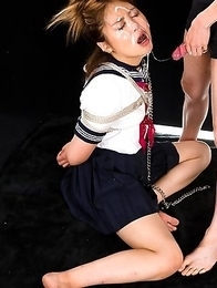 Schoolgirl Ayano Hidaka gags sloppily all over herself when her mouth is stuffed with cock. Schoolgirl Ayano Hidaka gags sloppily all over herself when her mouth is stuffed with cock.