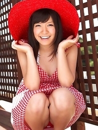 Ayana Tanigaki shows pussy and ass in red panty under dress Ayana Tanigaki shows pussy and ass in red panty under dress