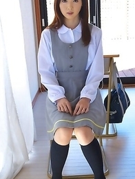 Mio Ayame smiles and shows ass in panty under uniform Mio Ayame smiles and shows ass in panty under uniform