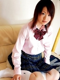 Naoko Sawano in sexy school uniform is playful after class Naoko Sawano in sexy school uniform is playful after class