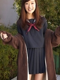Teen Kana Yuuki is schoolgirl with nice face and slender figure Teen Kana Yuuki is schoolgirl with nice face and slender figure