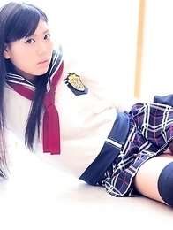 Saemi Shinohara looks amazing in school uniform and socks Saemi Shinohara looks amazing in school uniform and socks