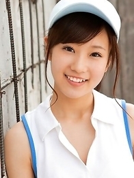 Kana Yuuki takes tennis skirt off while playing with ball Kana Yuuki takes tennis skirt off while playing with ball