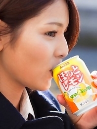 Tsubasa Akimoto in sexy uniform enjoys her way to school Tsubasa Akimoto in sexy uniform enjoys her way to school