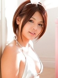Tsubasa Akimoto is such hot bunny on the house stairs Tsubasa Akimoto is such hot bunny on the house stairs